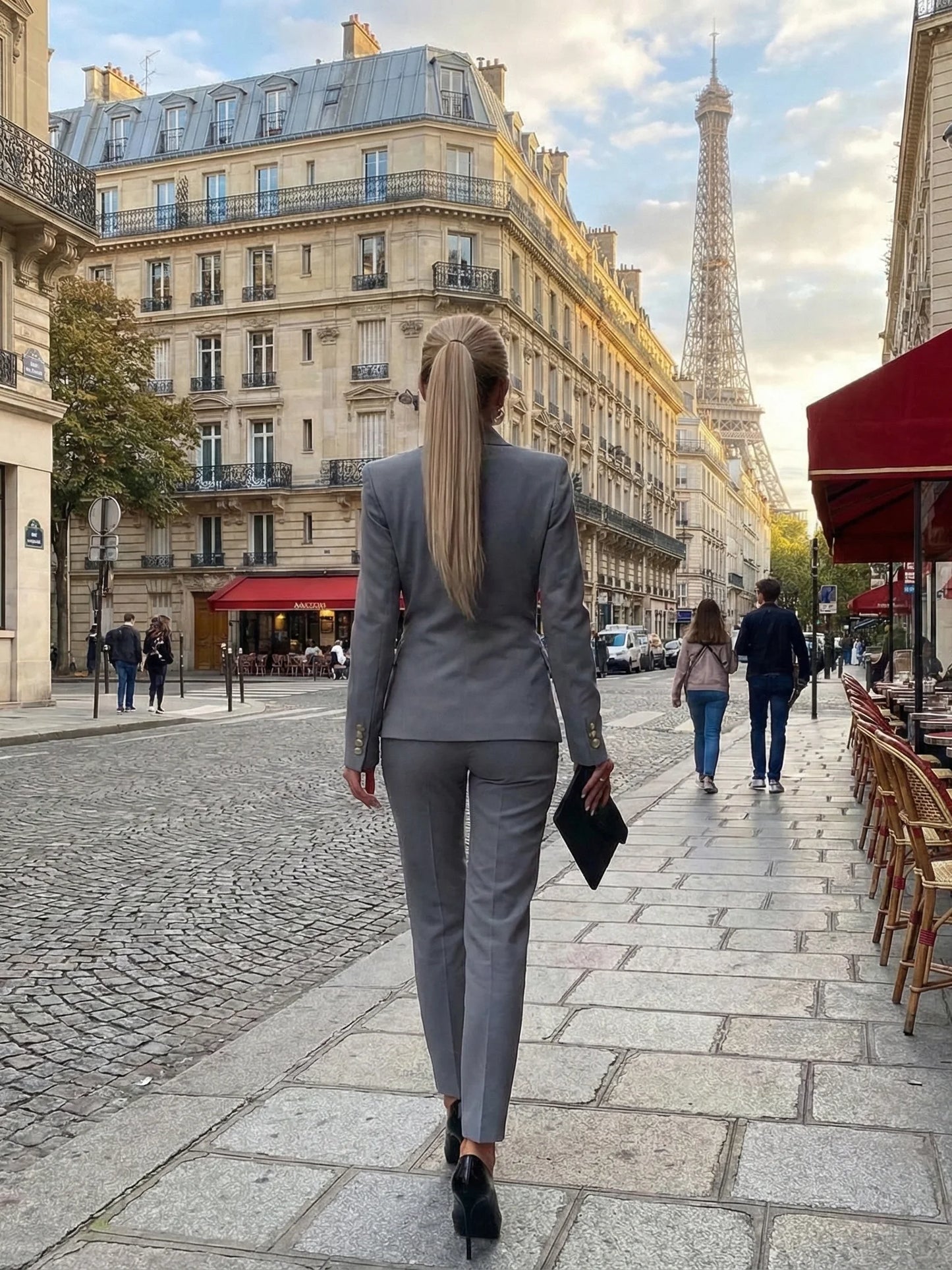 Conjunto elegante de blazer y pantalón